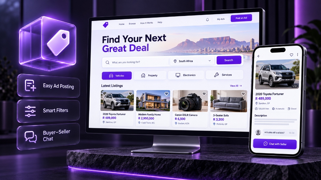 Classified Website Development Mockup